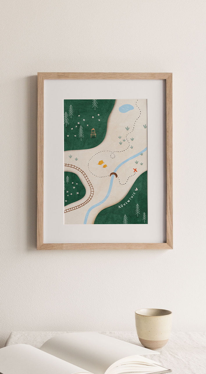 A4 Poster - Landkaart