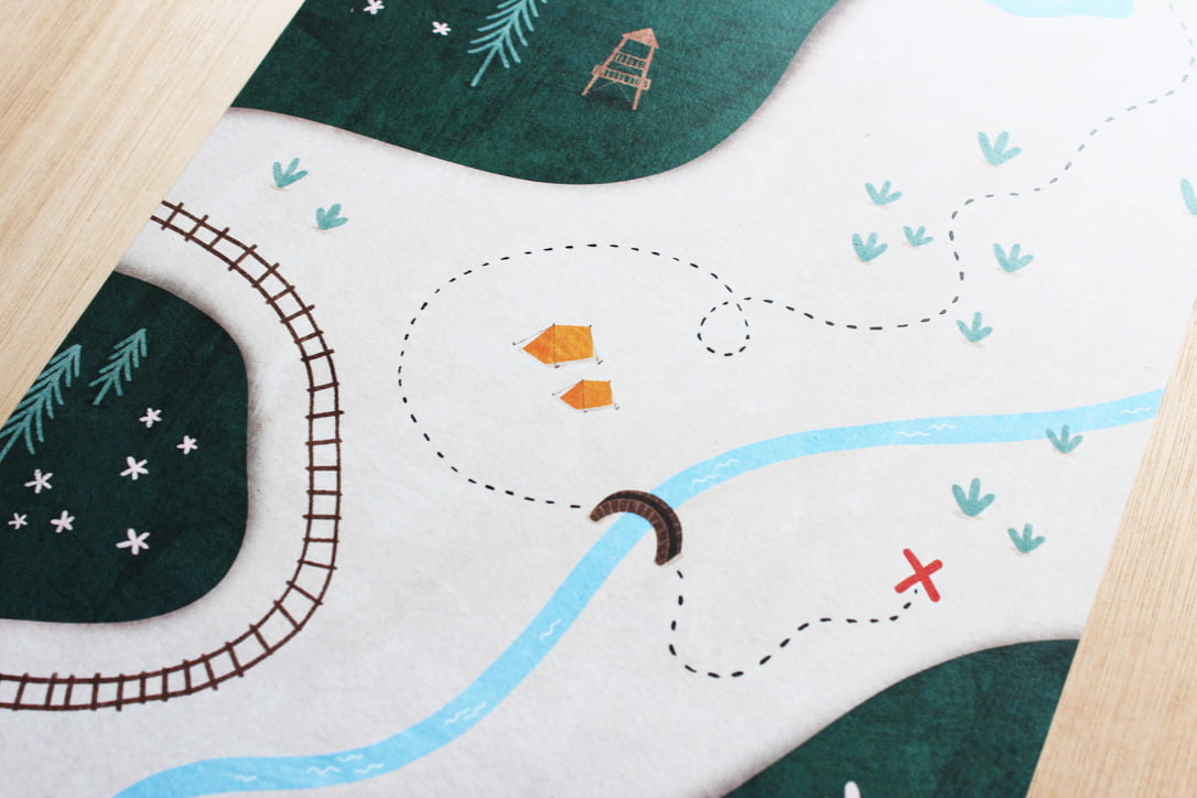 A4 Poster - Landkaart