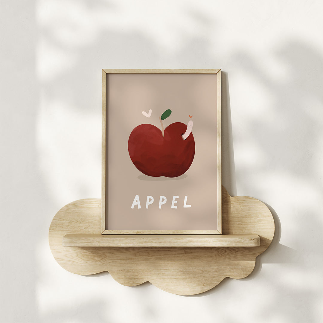 Woorden poster pastel: Appel