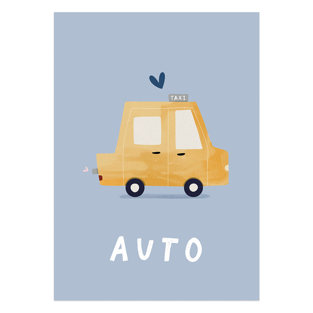 Woorden poster: Auto
