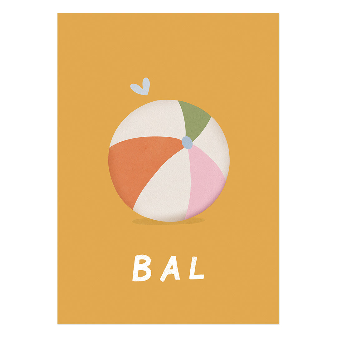 Woorden poster: Bal