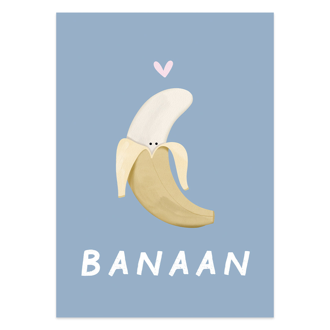 Woorden poster pastel: Banaan