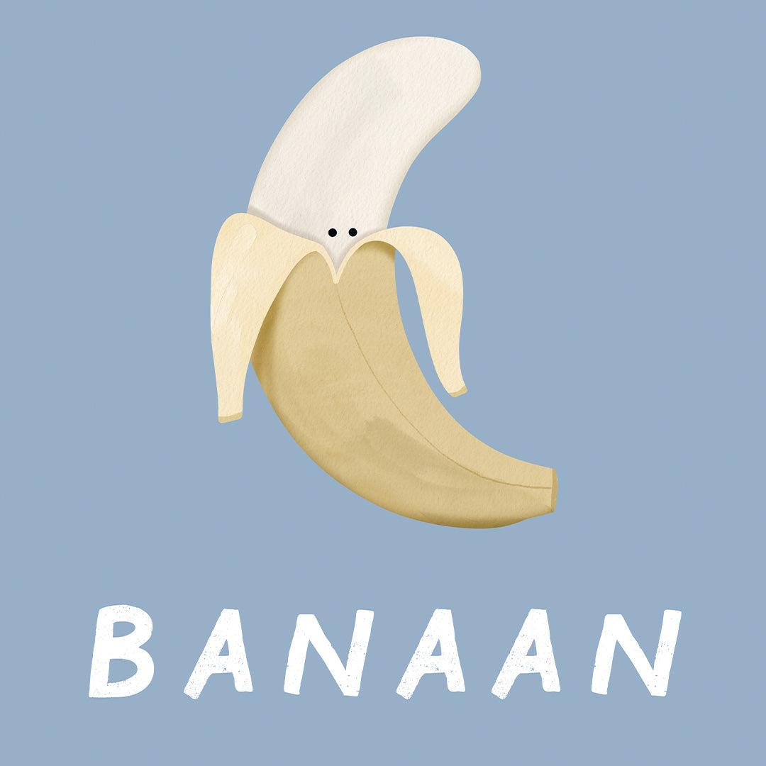 Woorden poster pastel: Banaan