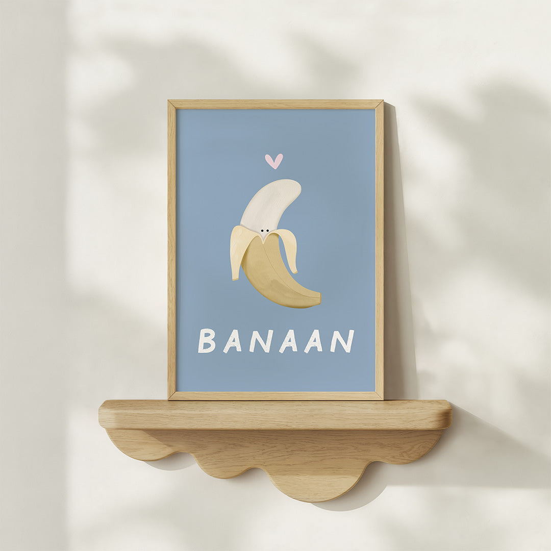 Woorden poster pastel: Banaan