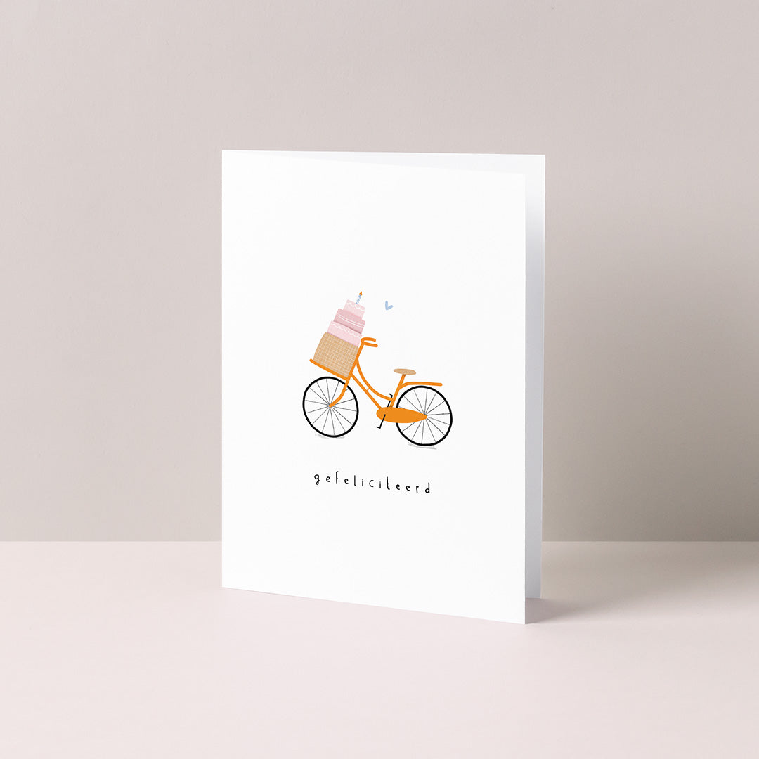 Gevouwen kaart: Feestfietsje