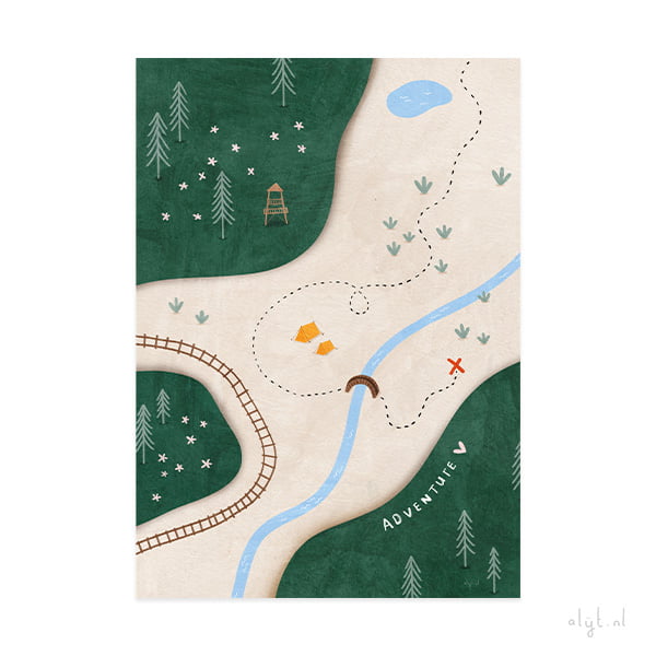 A4 Poster - Landkaart