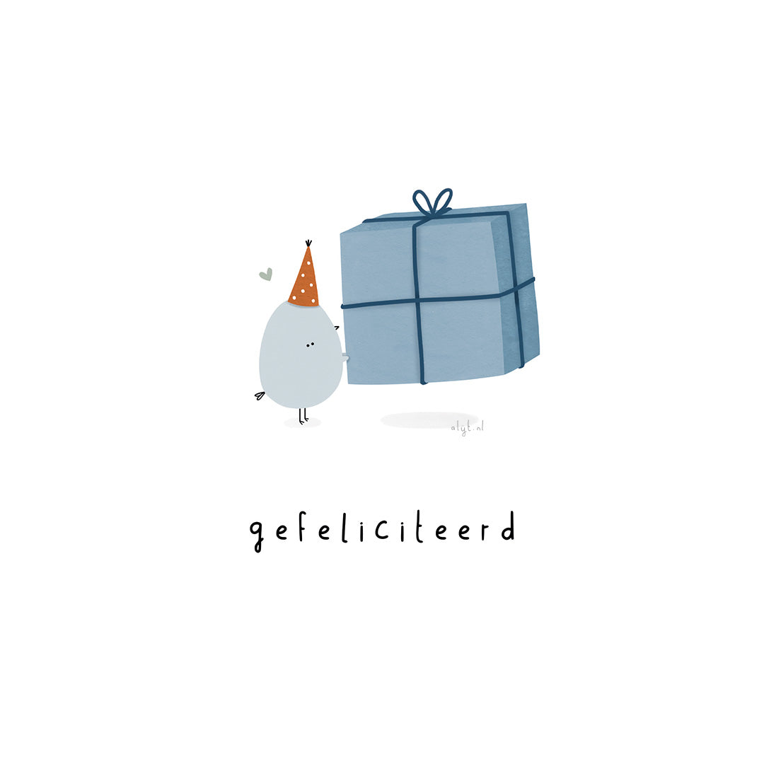 Gevouwen kaart: Groot cadeautje