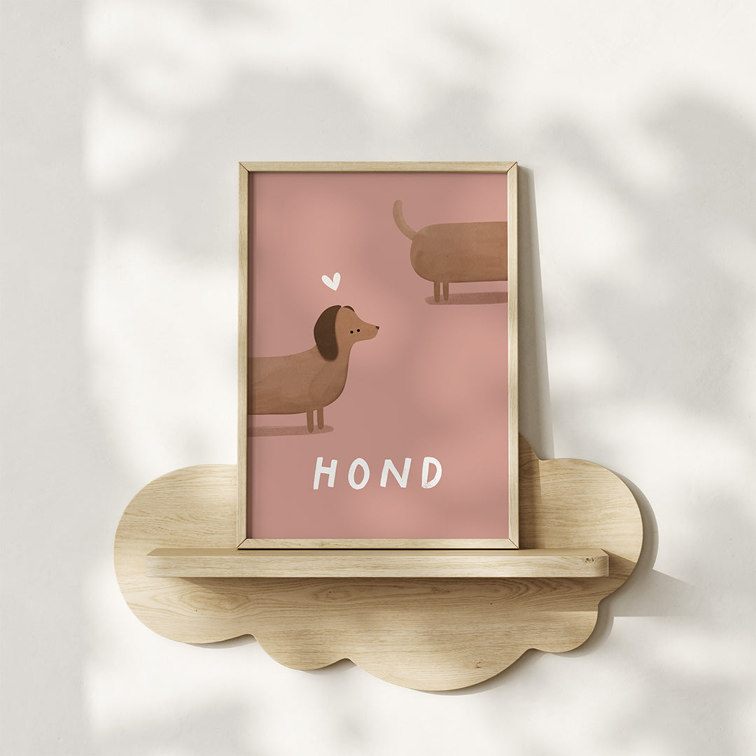 Woorden poster pastel: Hond