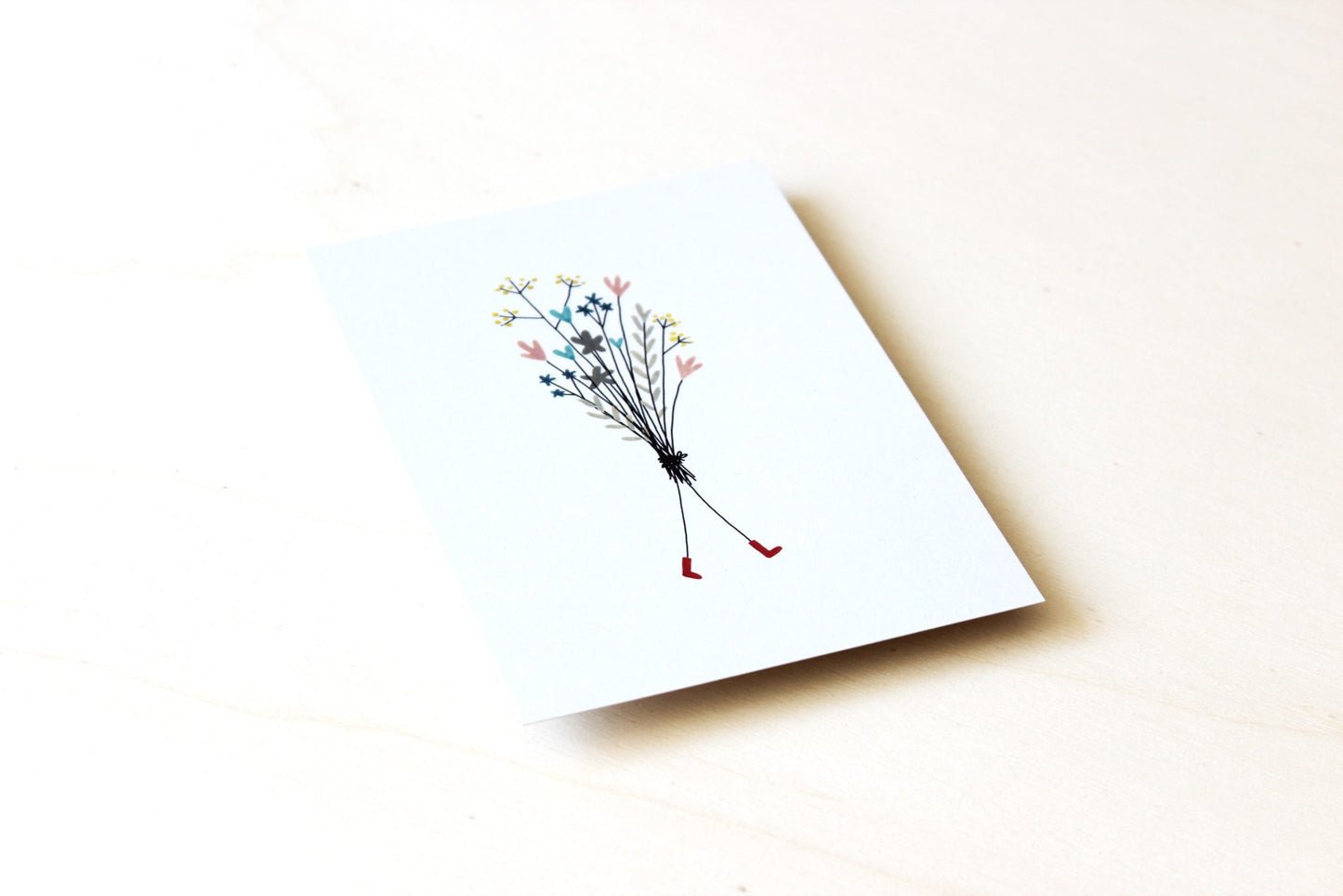 Kaartje bosje bloemen