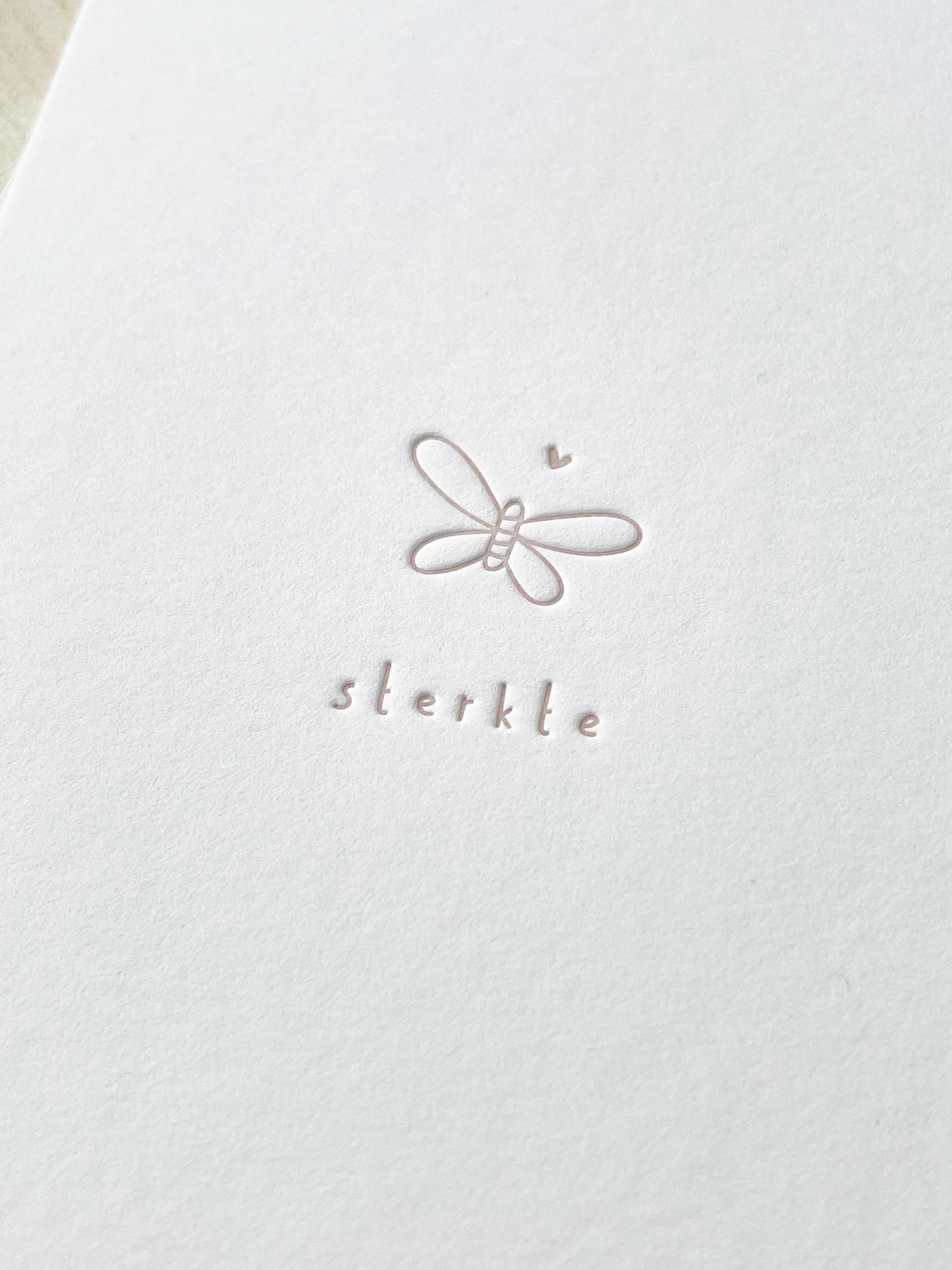 Troostkaart Letterpress Vlinder