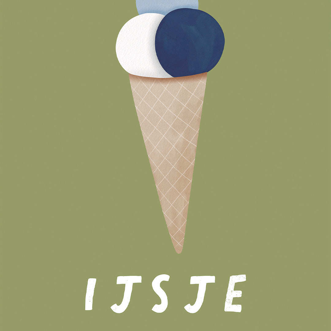 Woorden poster: IJsje jongen