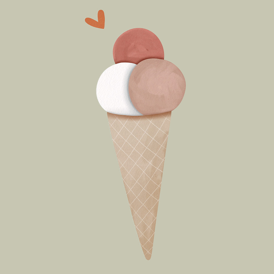 Woorden poster pastel: IJsje meisje