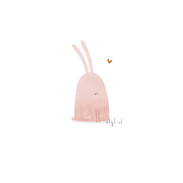 A4 Art Print mevrouw konijn