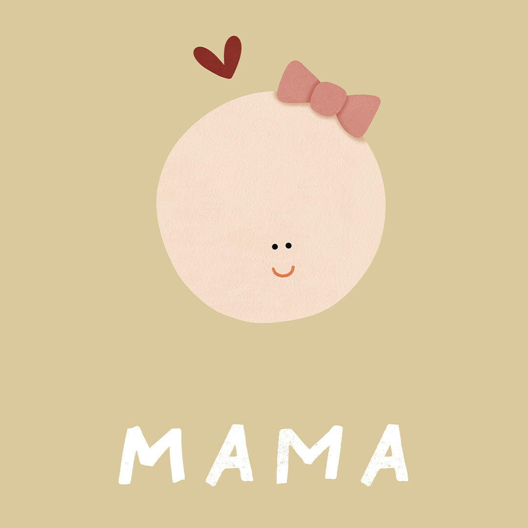 Woorden poster pastel: Mama