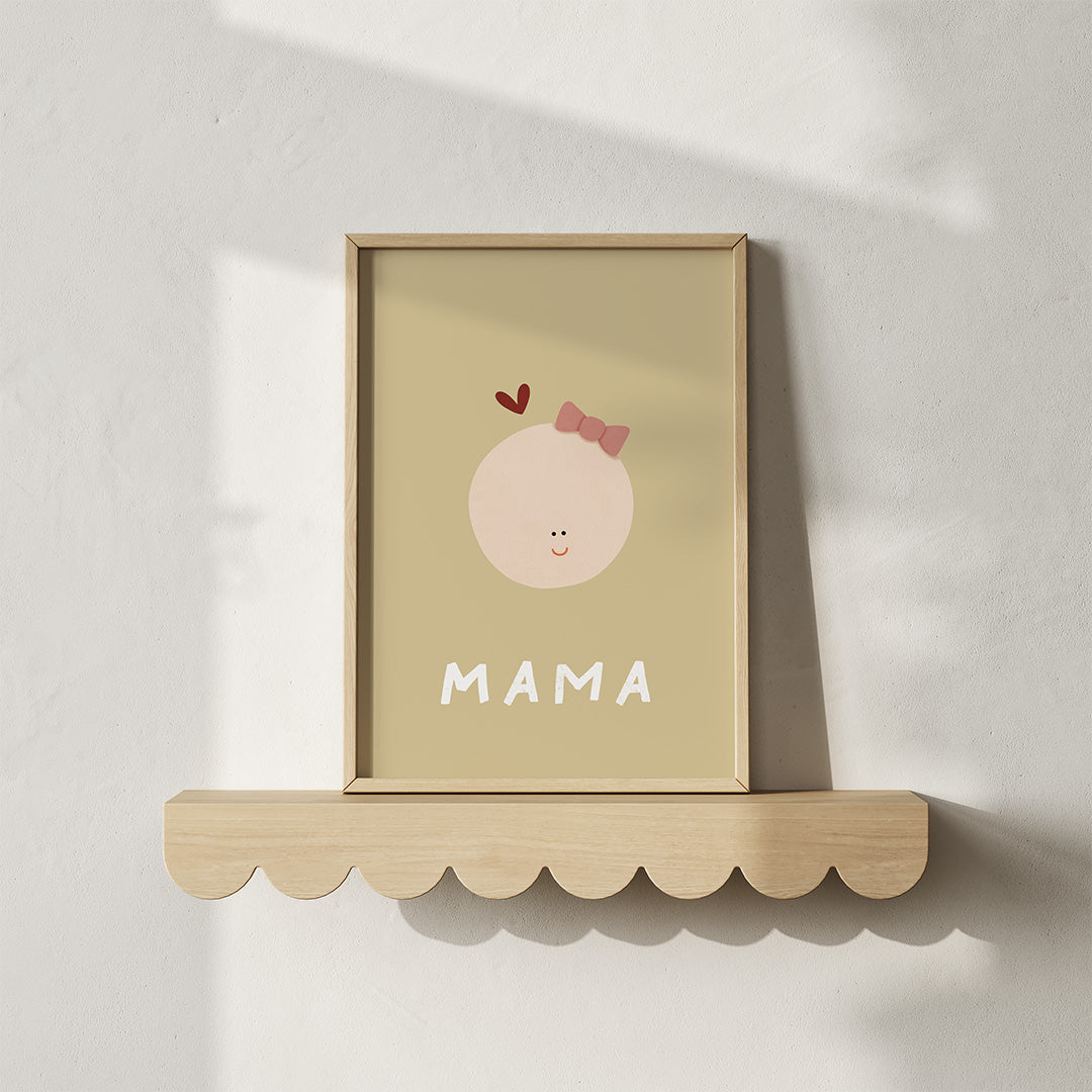 Woorden poster pastel: Mama