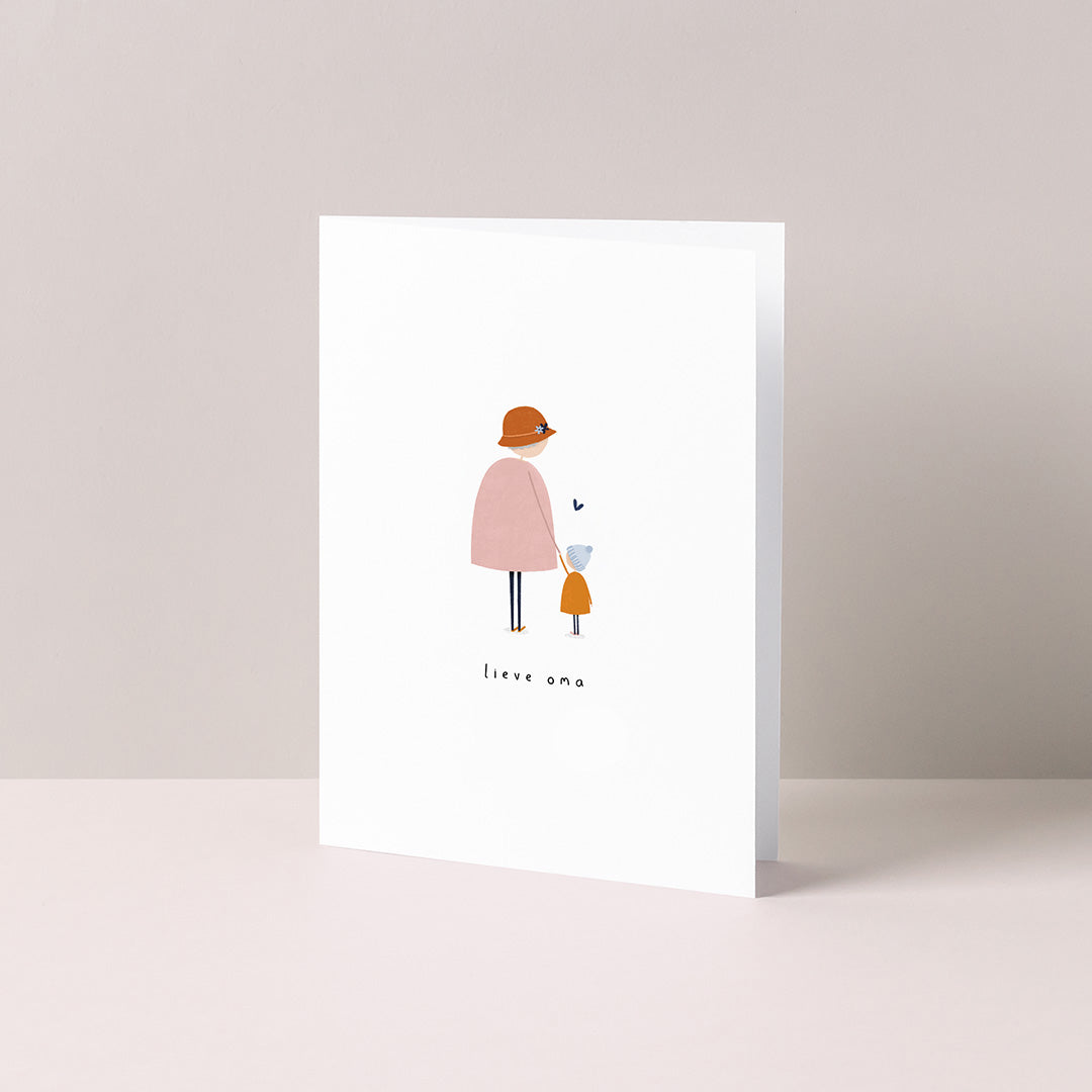 Gevouwen kaart: Lieve oma