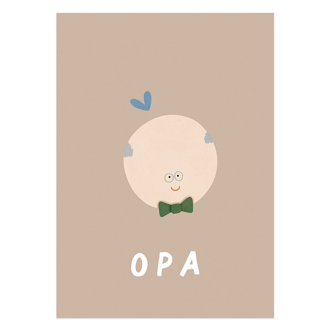 Woorden poster pastel: Opa