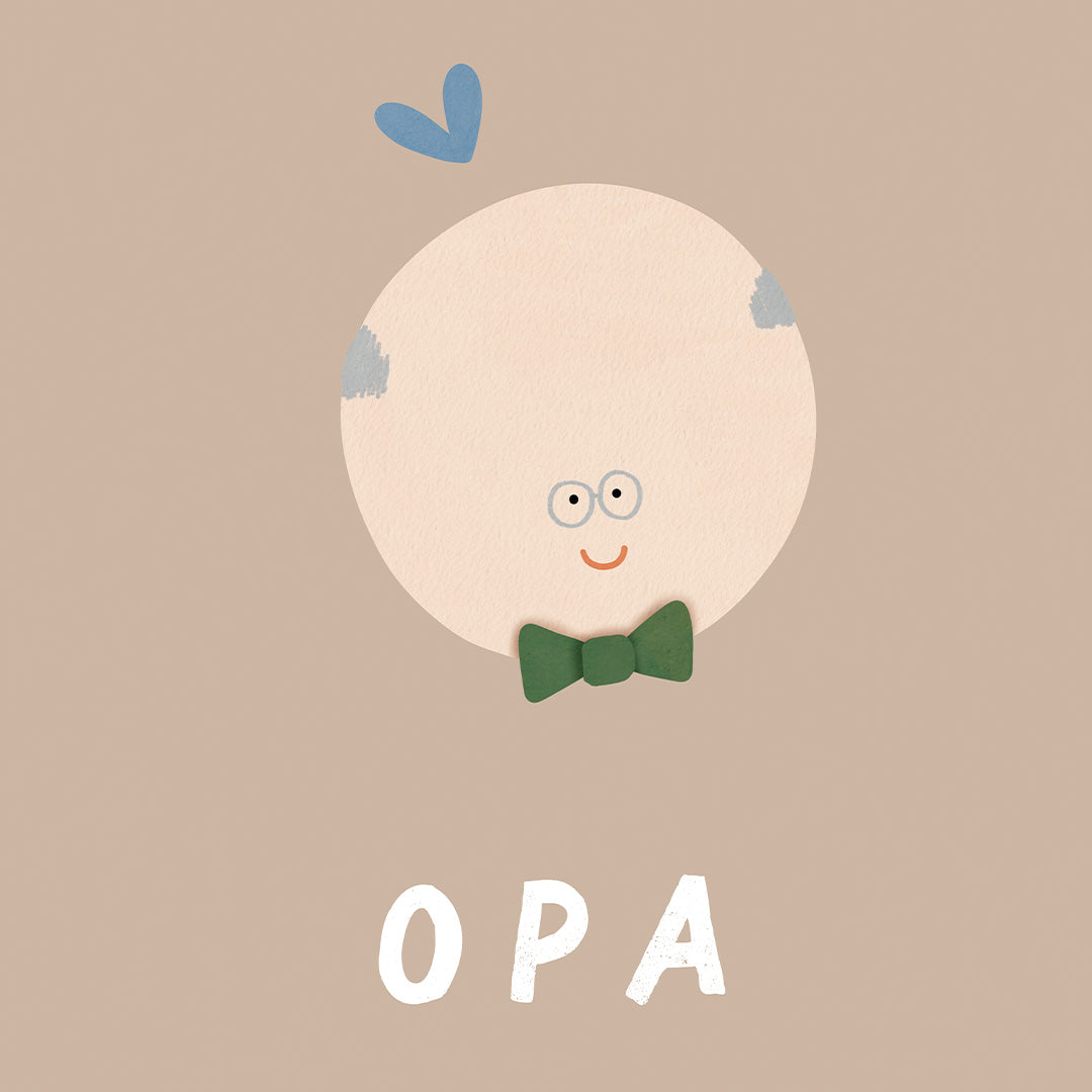 Woorden poster pastel: Opa
