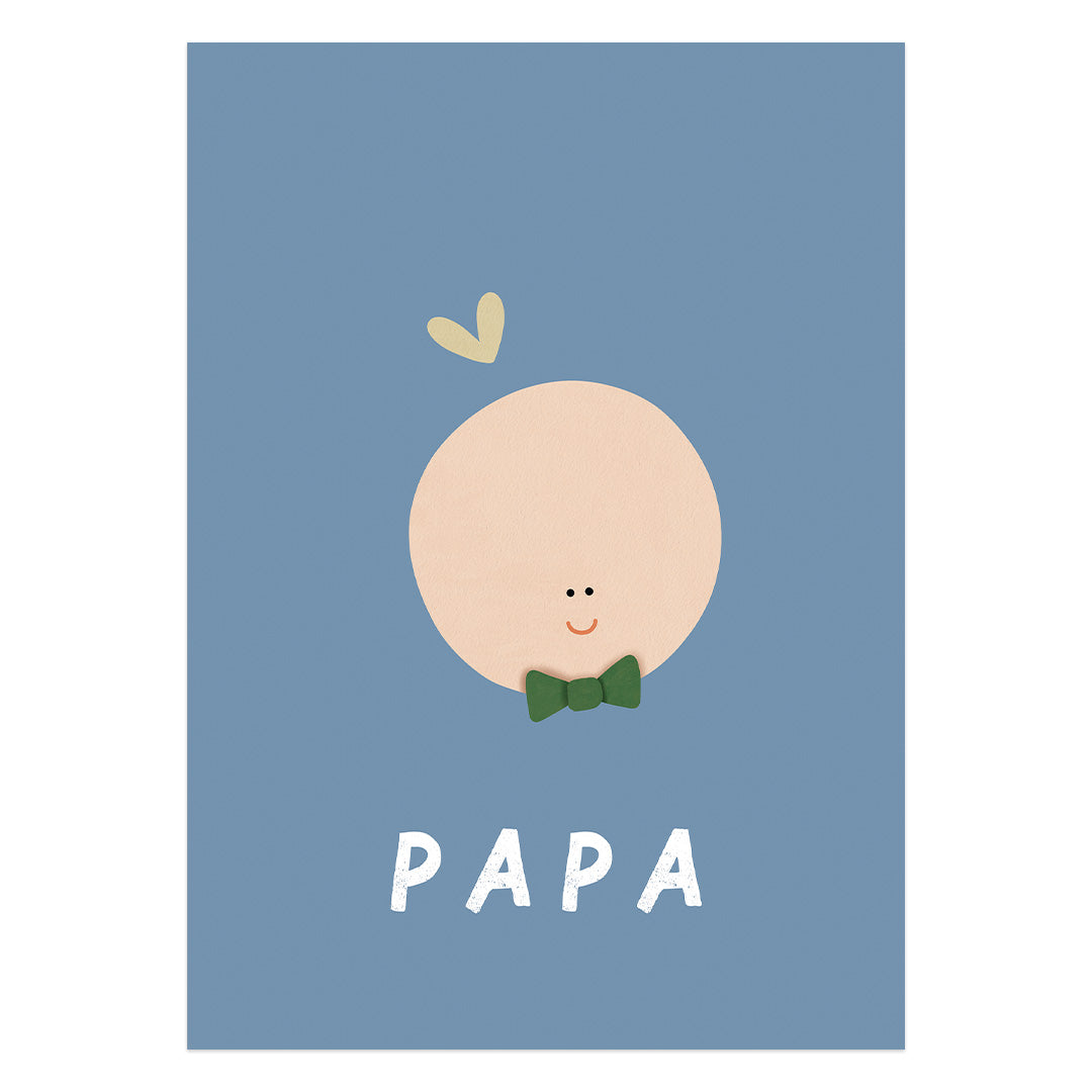 Woorden poster pastel: Papa