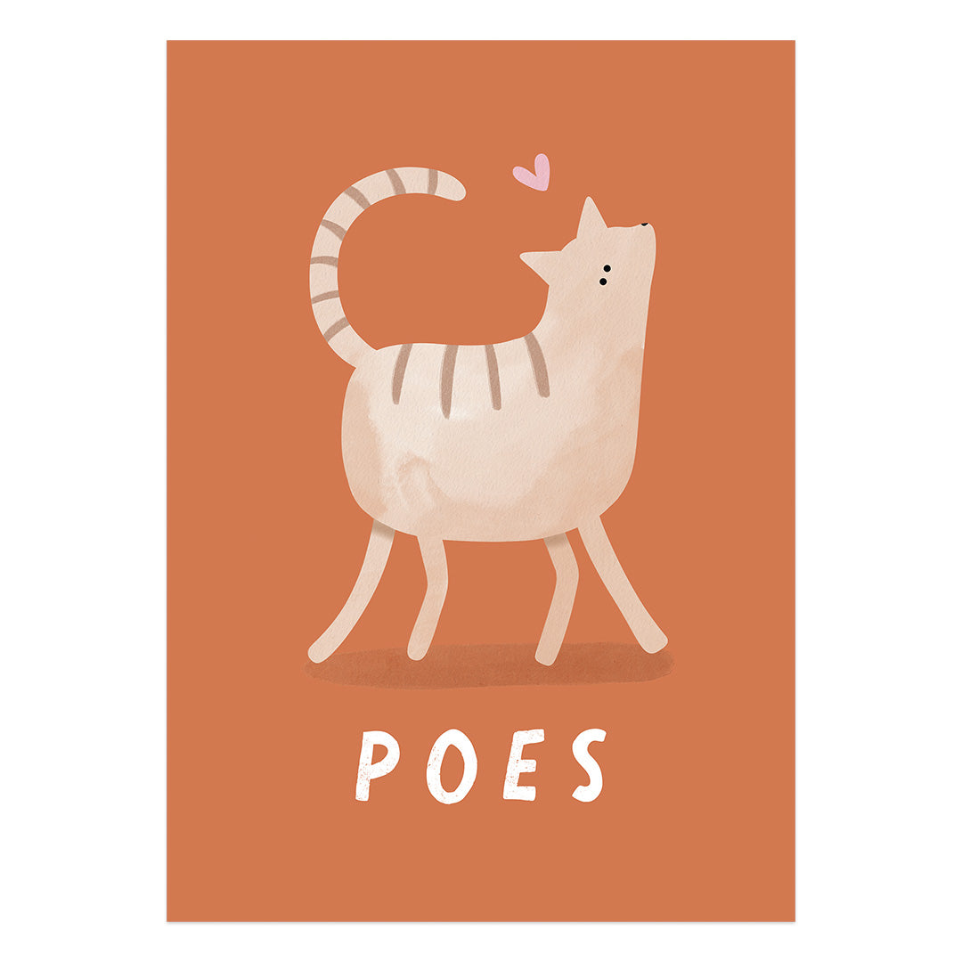 Woorden poster: Poes