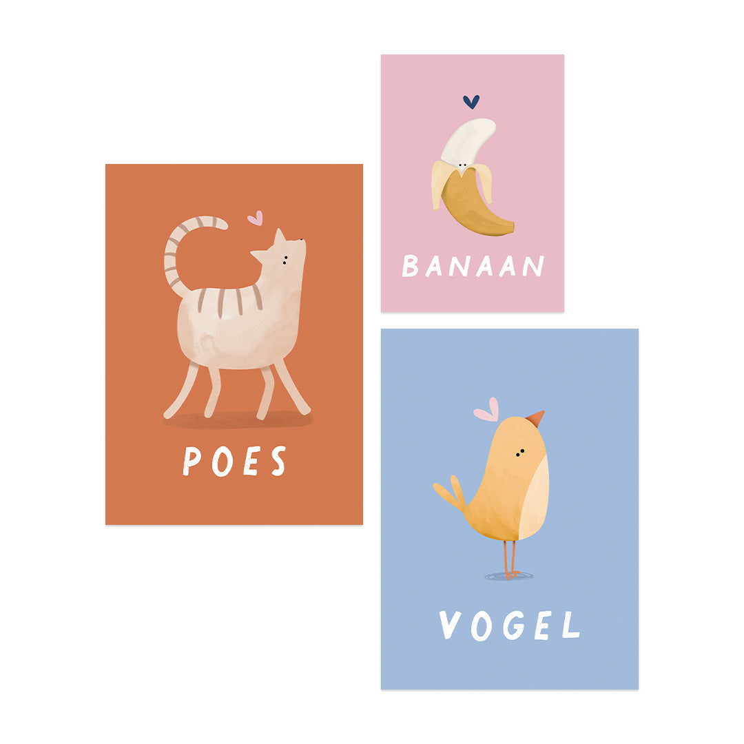 Woorden poster: Poes
