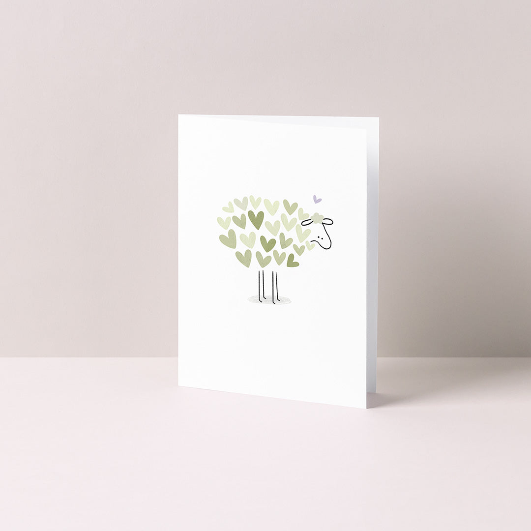 Gevouwen kaart: Groen schaapje