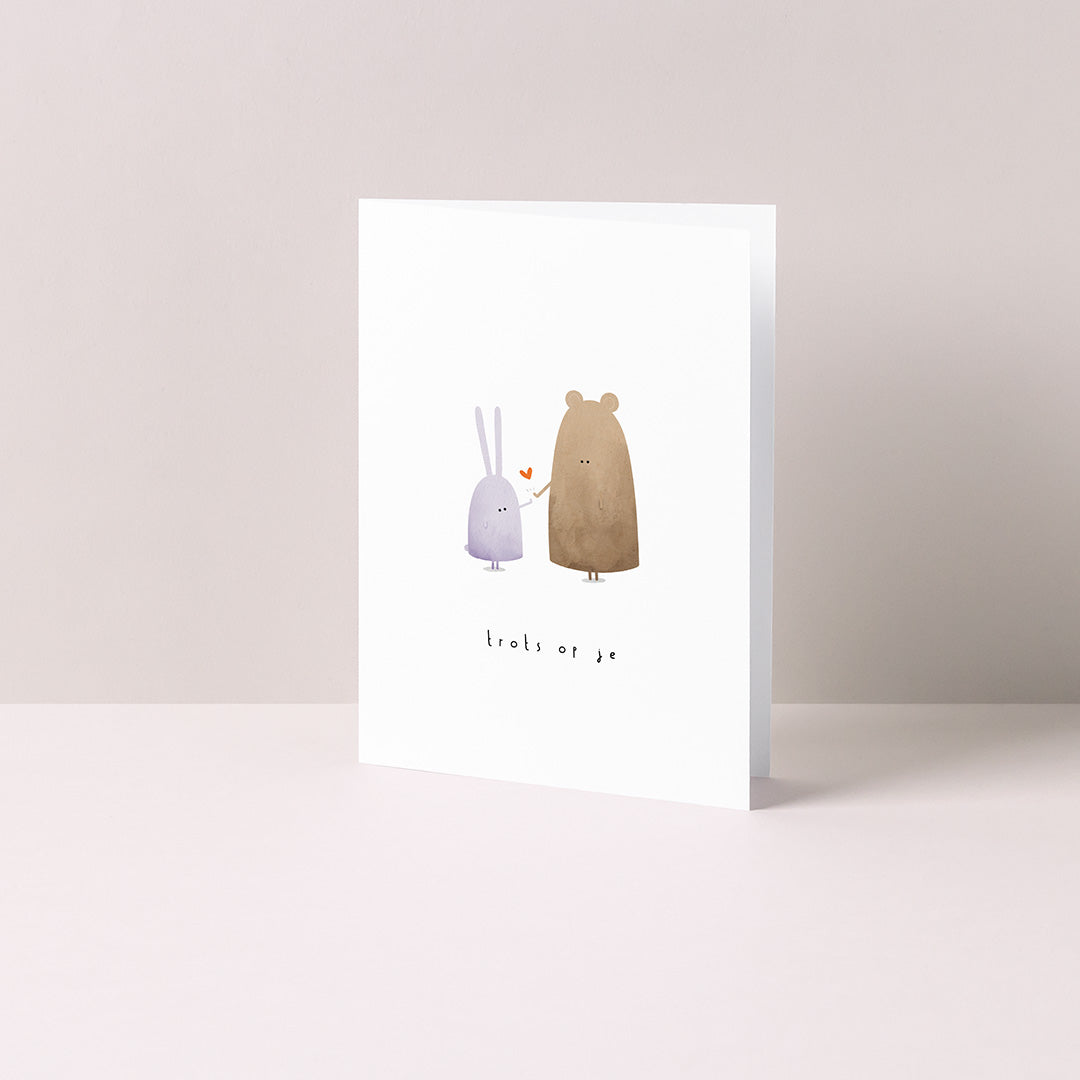 Gevouwen kaart: trots op je