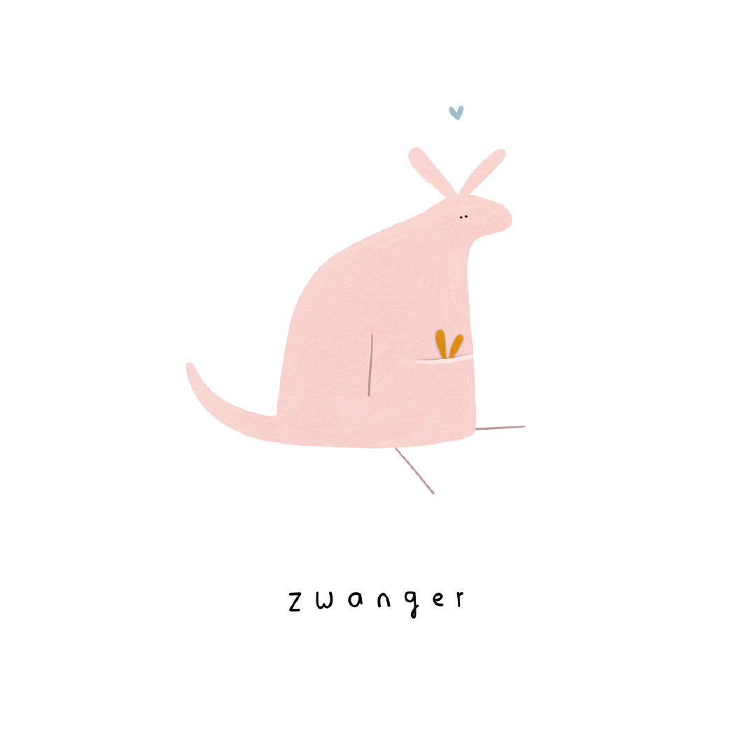 Gevouwen kaart: Zwanger