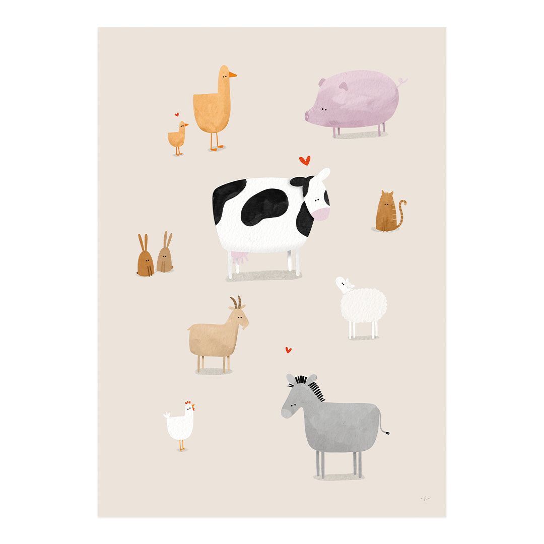 Poster: Boerderij dieren