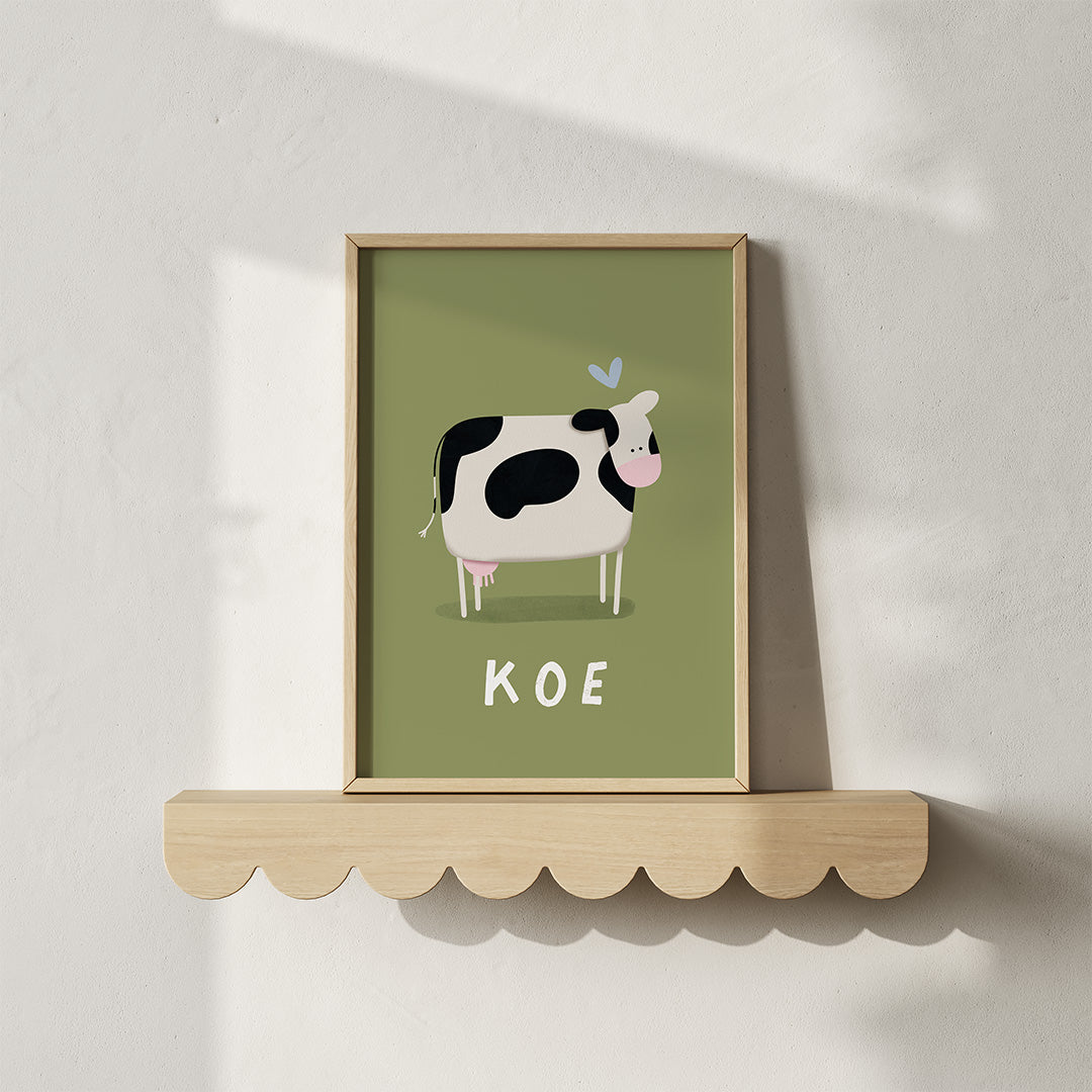 Woorden poster: Koe