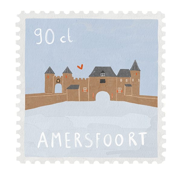 A4 Poster - postzegel Amersfoort