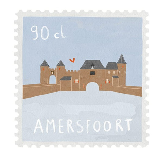 A4 Poster - postzegel Amersfoort