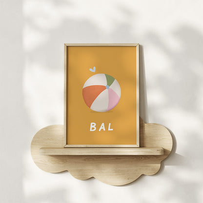 Woorden poster: Bal