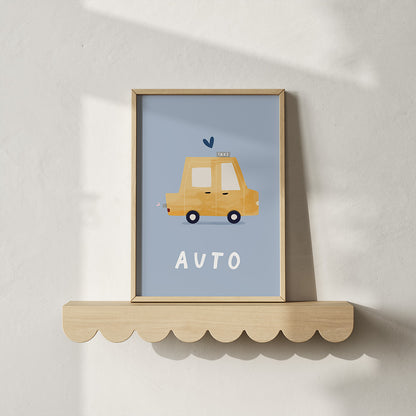 Woorden poster: Auto