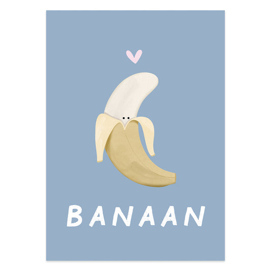 Woorden poster pastel: Banaan