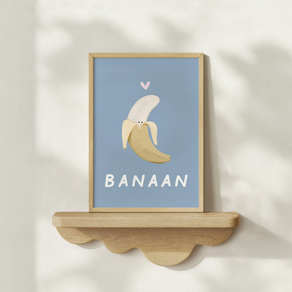 Woorden poster pastel: Banaan