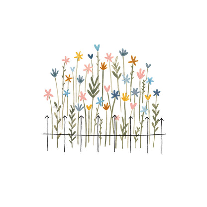 Gevouwen kaart: Bloementuin