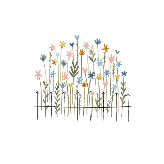 Gevouwen kaart: Bloementuin