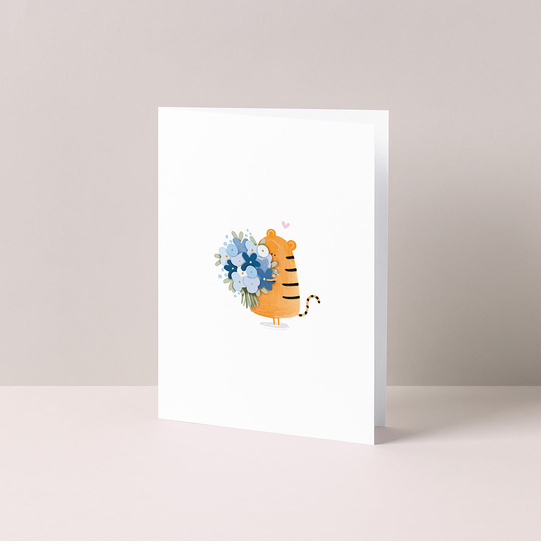 Gevouwen kaart: Bloementijger