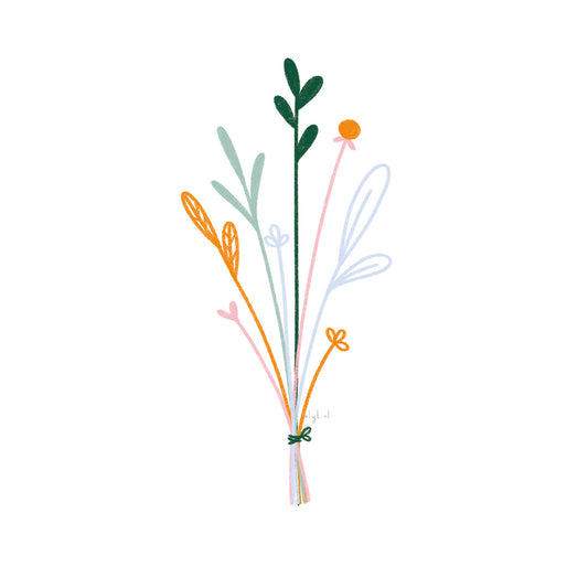 Gevouwen kaart: Bloemenbos