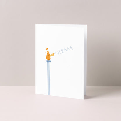 Gevouwen kaart: Een luide hoera