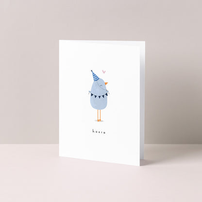 Gevouwen kaart: Feestvogeltje