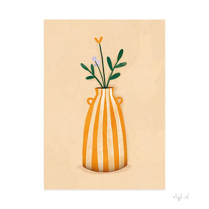 A3 poster - Bloemenvaas Geel