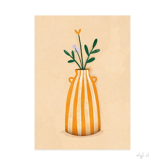 A3 poster - Bloemenvaas Geel