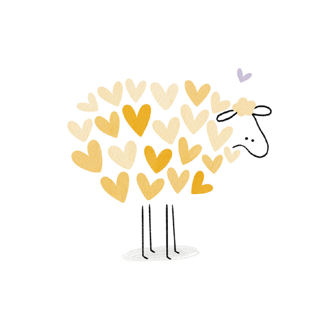 Gevouwen kaart: Groen schaapje (kopie)