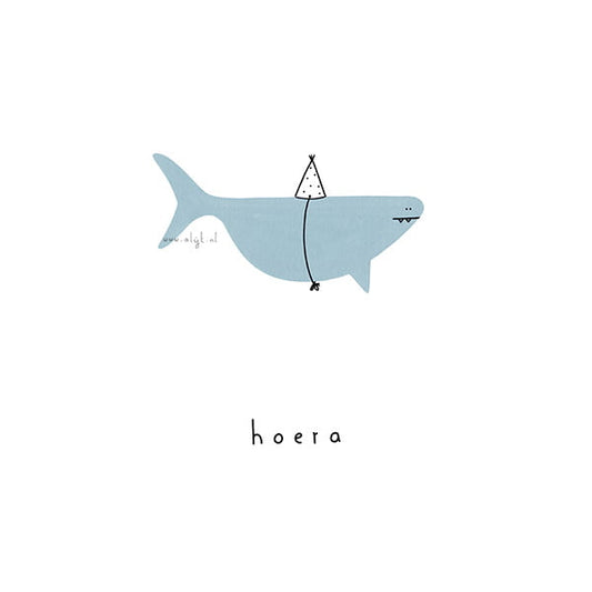 Gevouwen kaart: Blauwe haai