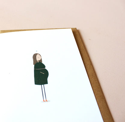 Gevouwen kaart: Mama worden