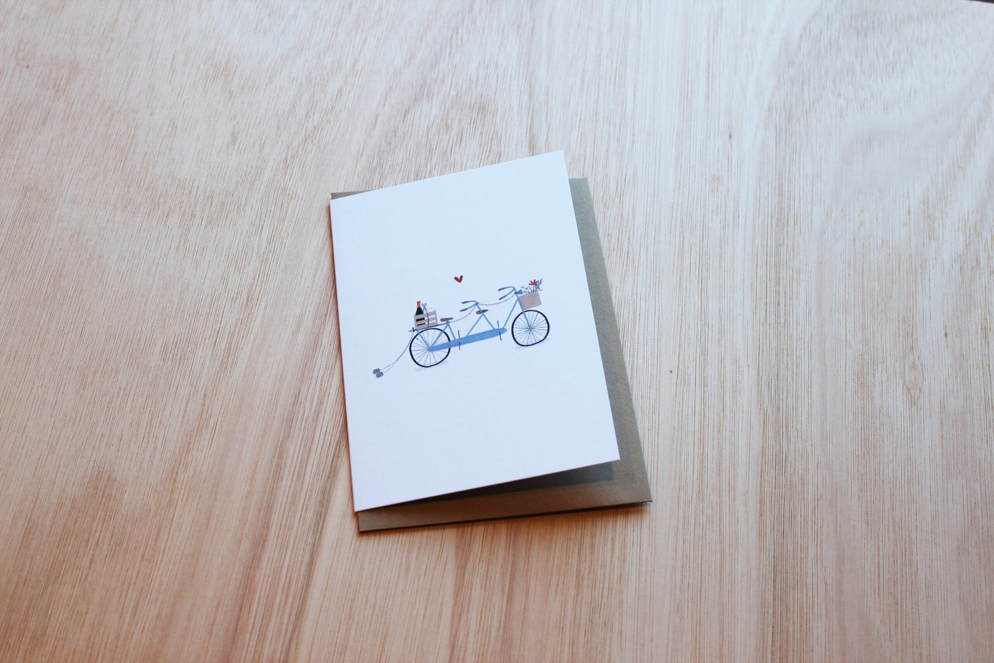 Gevouwen kaart: Trouwfiets