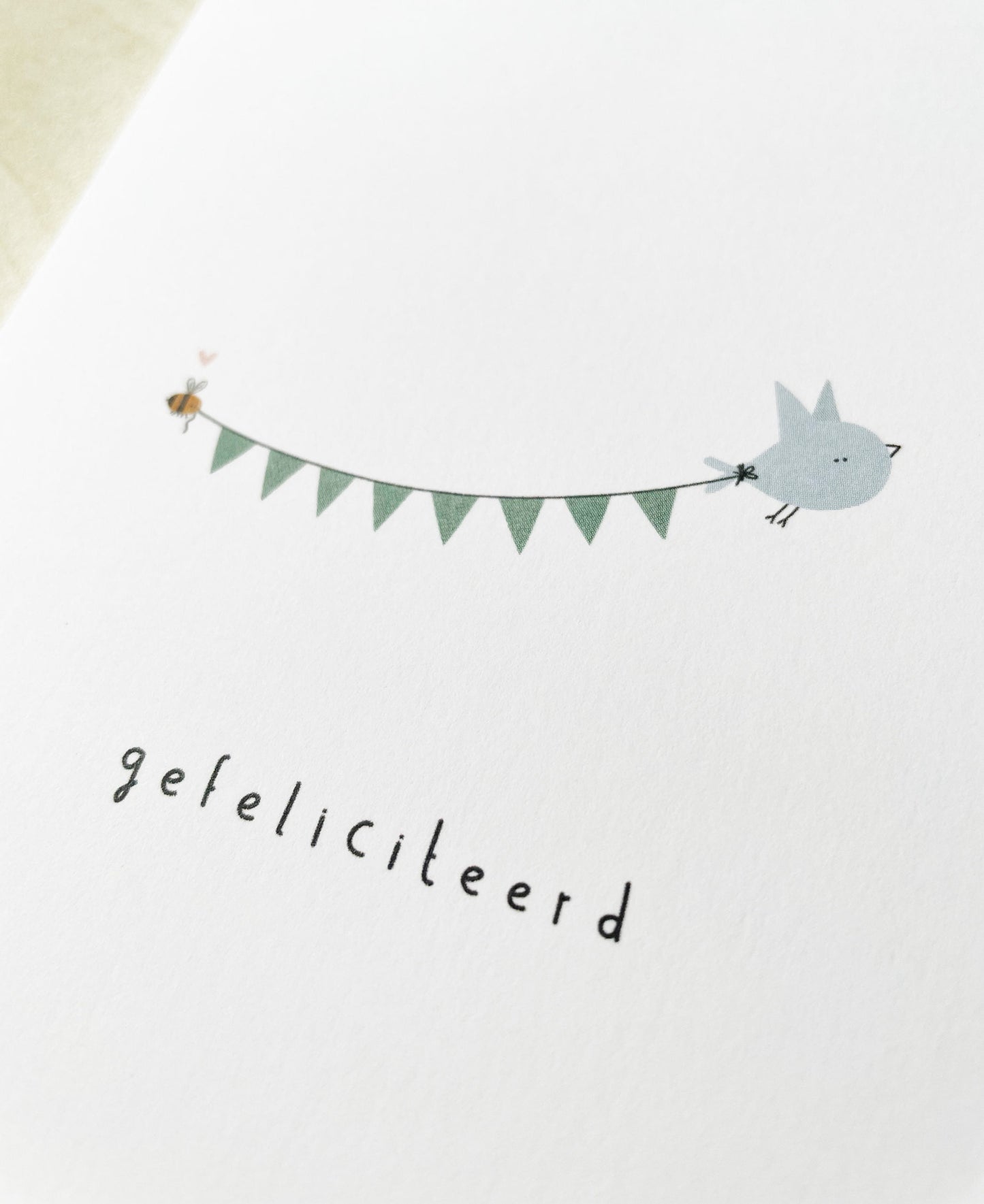 Gevouwen kaart: Vogelfelicitatie
