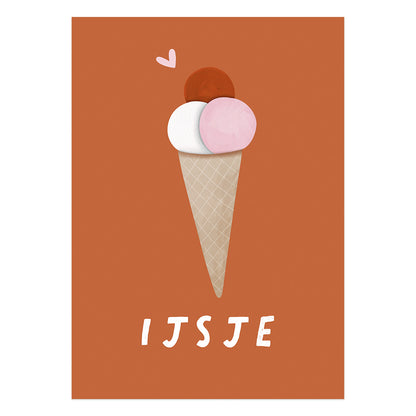 Woorden poster: IJsje meisje